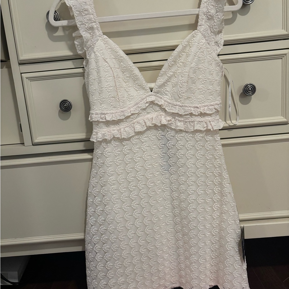 Off white grad dress